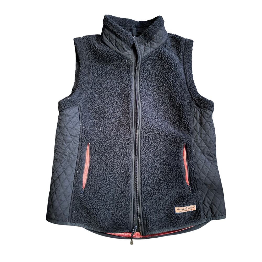 Vineyard Vines Quilted sherpa fleece vest womens large